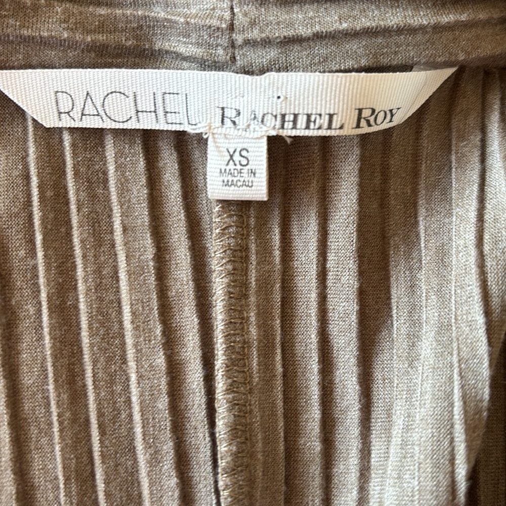 RACHEL Rachel Roy Mushroom Asymmetrical Pleated Dress XS - Picture 3 of 6